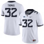 Men's West Virginia Mountaineers NCAA #32 James Thomas White Authentic Nike Stitched College Football Jersey DU15N21XC